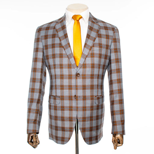 Copper Plaid 3-Piece Tailored-Fit Suit
