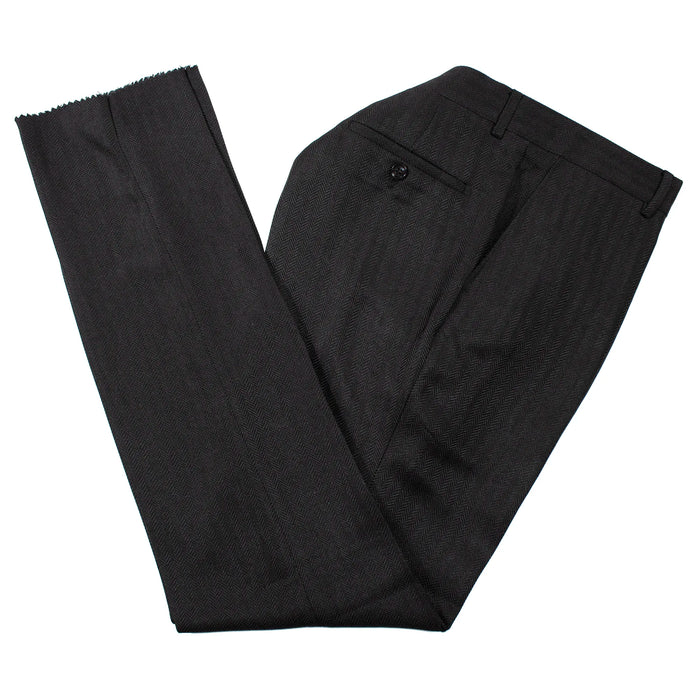 Men's Black And Tan 3-Piece Suit With Peak Lapels