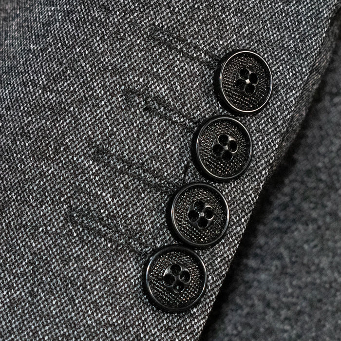 Pierce | Charcoal Gray Tweed With Gray Vest 3-Piece Tailored-Fit Suit