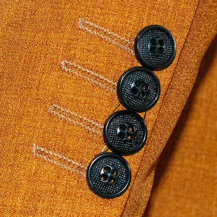 Men's Copper And Black 3-Piece Suit With Peak Lapels