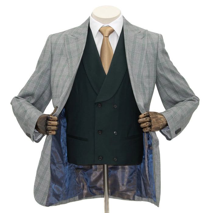 Sage Plaid 3-Piece Tailored-Fit Suit