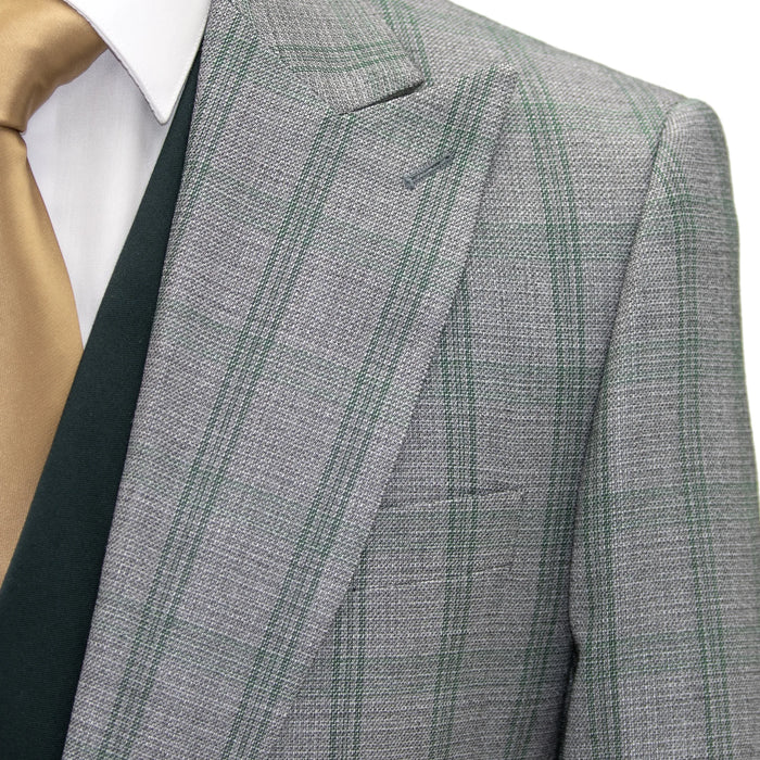 Sage Plaid 3-Piece Tailored-Fit Suit