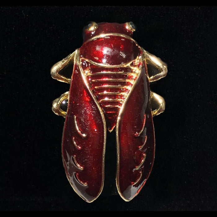 Gold Cicada Lapel Pin