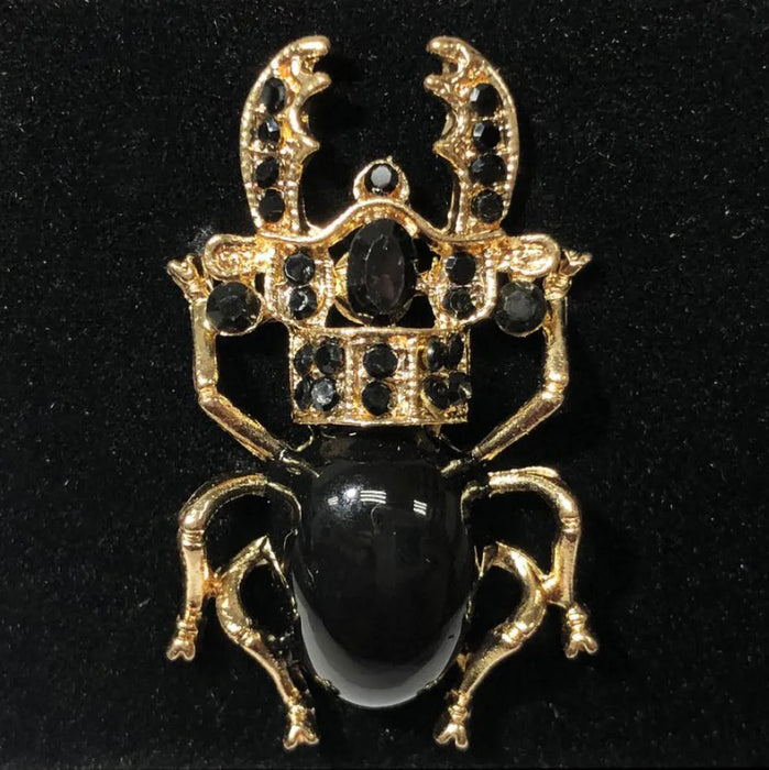 Jeweled Scarab Lapel Pin