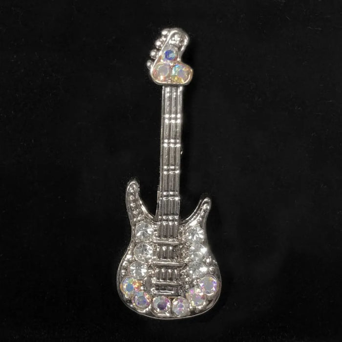 Jeweled Guitar Lapel Pin