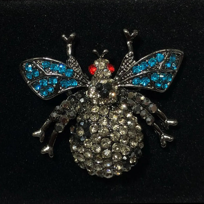 Jeweled Encrusted Insect Lapel Pin