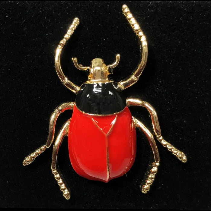 Red Beetle Lapel Pin