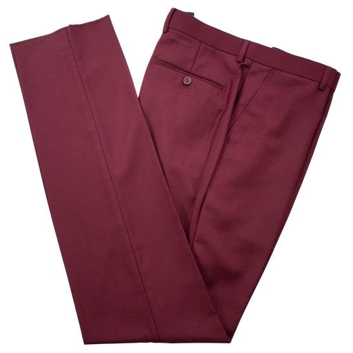 Solid Burgundy Regular-Fit Pants