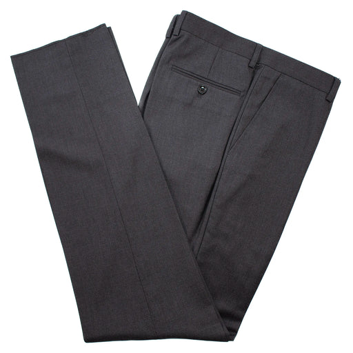 Solid Charcoal Euro Slim-Fit Pants