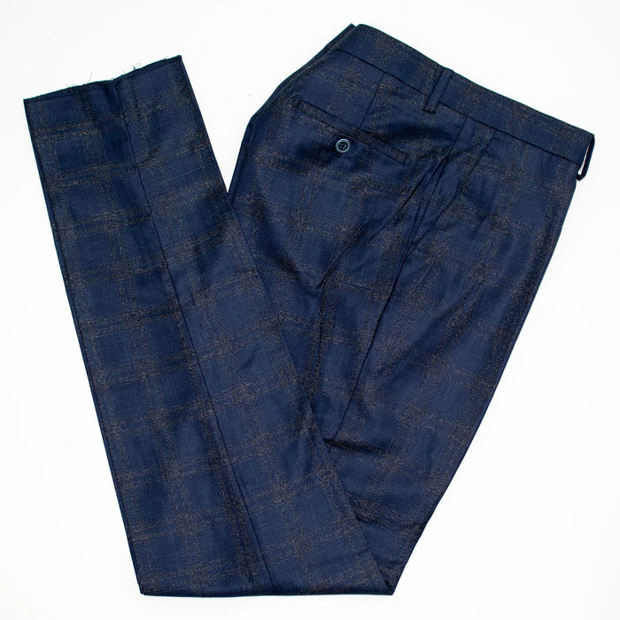 Blue Plaid 2-Piece Tailored-Fit Suit