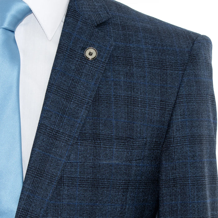 Sapphire Plaid 2-Piece Tailored-Fit Suit