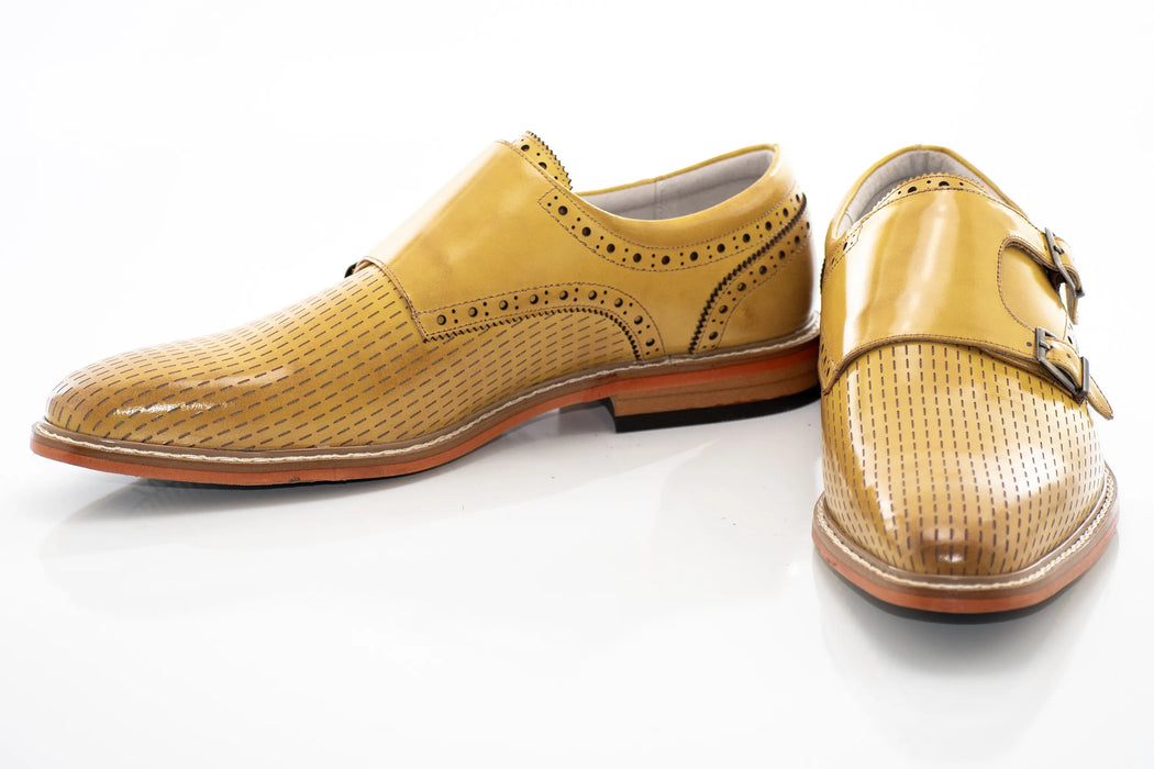 Scotch Textured Leather Double Monk Strap