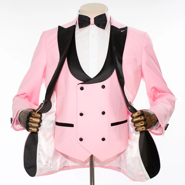 Pink 3-Piece Slim-Fit Tuxedo