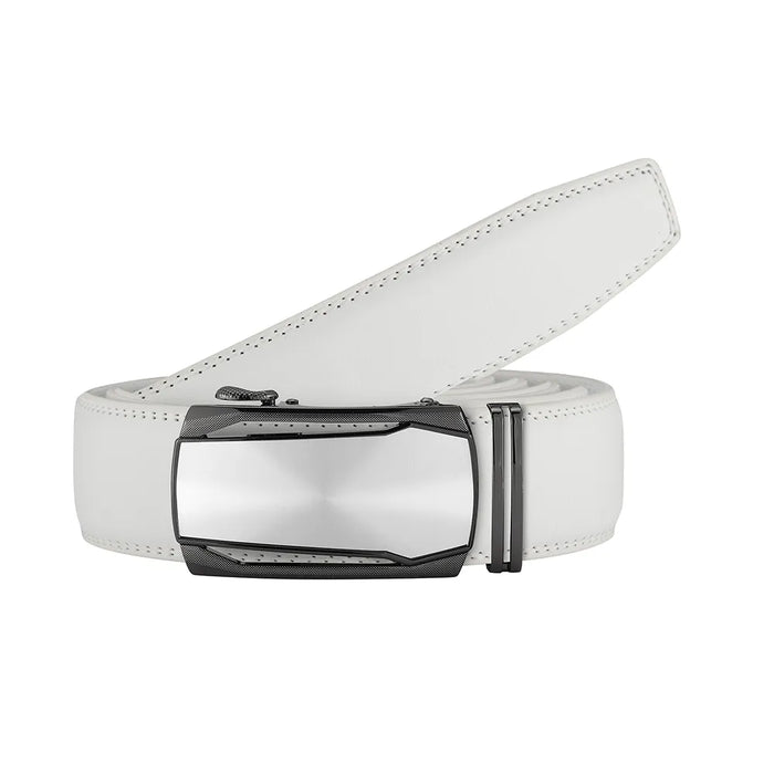 White Carbon Fiber Contoured Belt Buckle