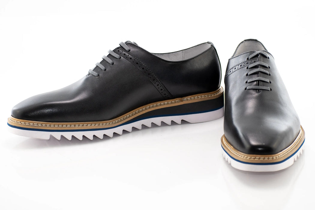 Charcoal Leather Oxford Dress Sneaker