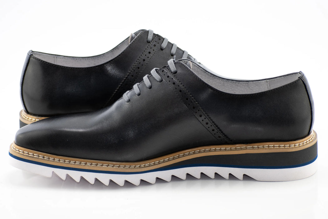 Charcoal Leather Oxford Dress Sneaker