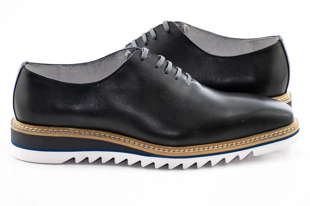 Charcoal Leather Oxford Dress Sneaker