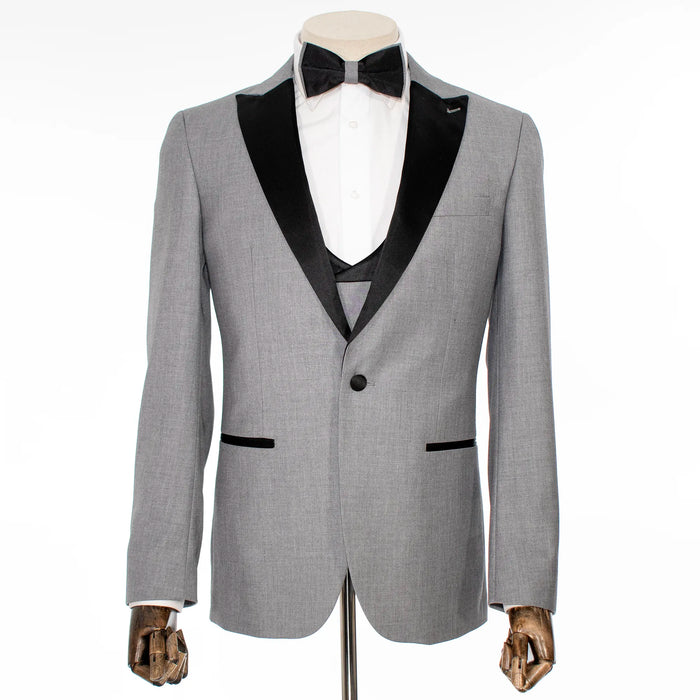 Gray 3-Piece Slim-Fit Tuxedo