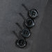 Men's Charcoal Black 3-Piece Slim-Fit Suit