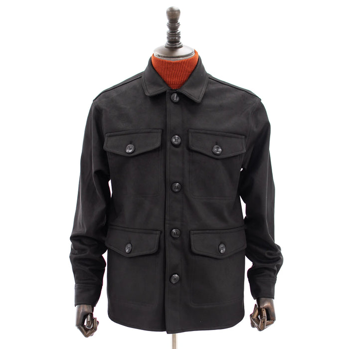 Black Pocketed Winter Coat