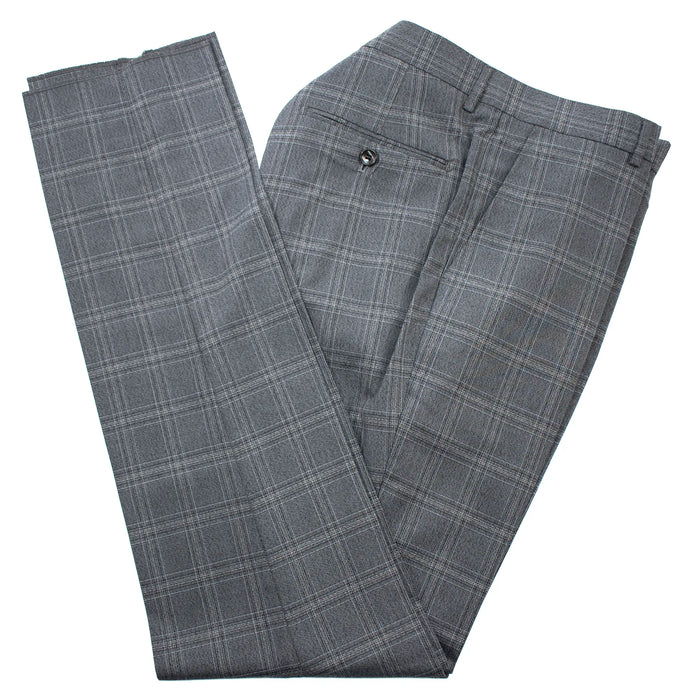 Charcoal Plaid 3-Piece Slim-Fit Suit