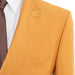Men's Copper 2-Piece Tailored-Fit Suit With Peak Lapels And Gold Buttons