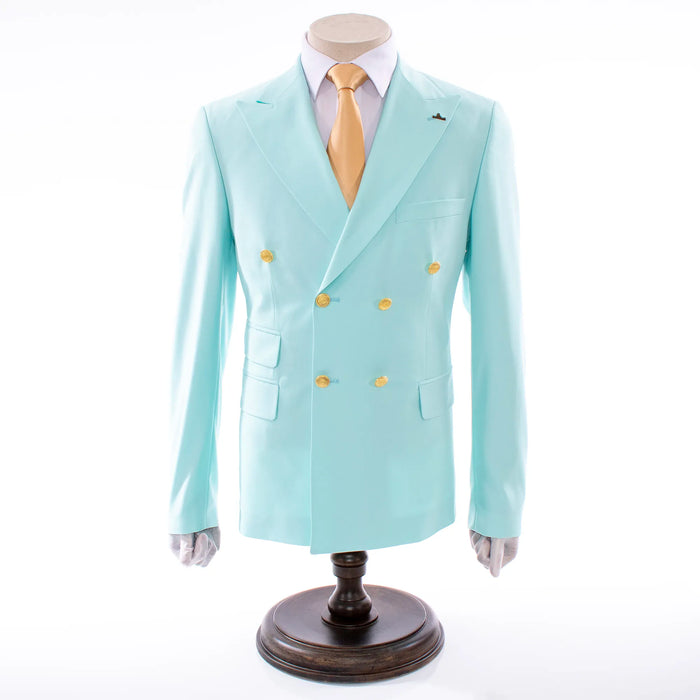 Mint Double-Breasted 2-Piece Slim-Fit Suit