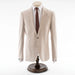 Men's Light Brown Minicheck Seersucker Slim-Fit Suit