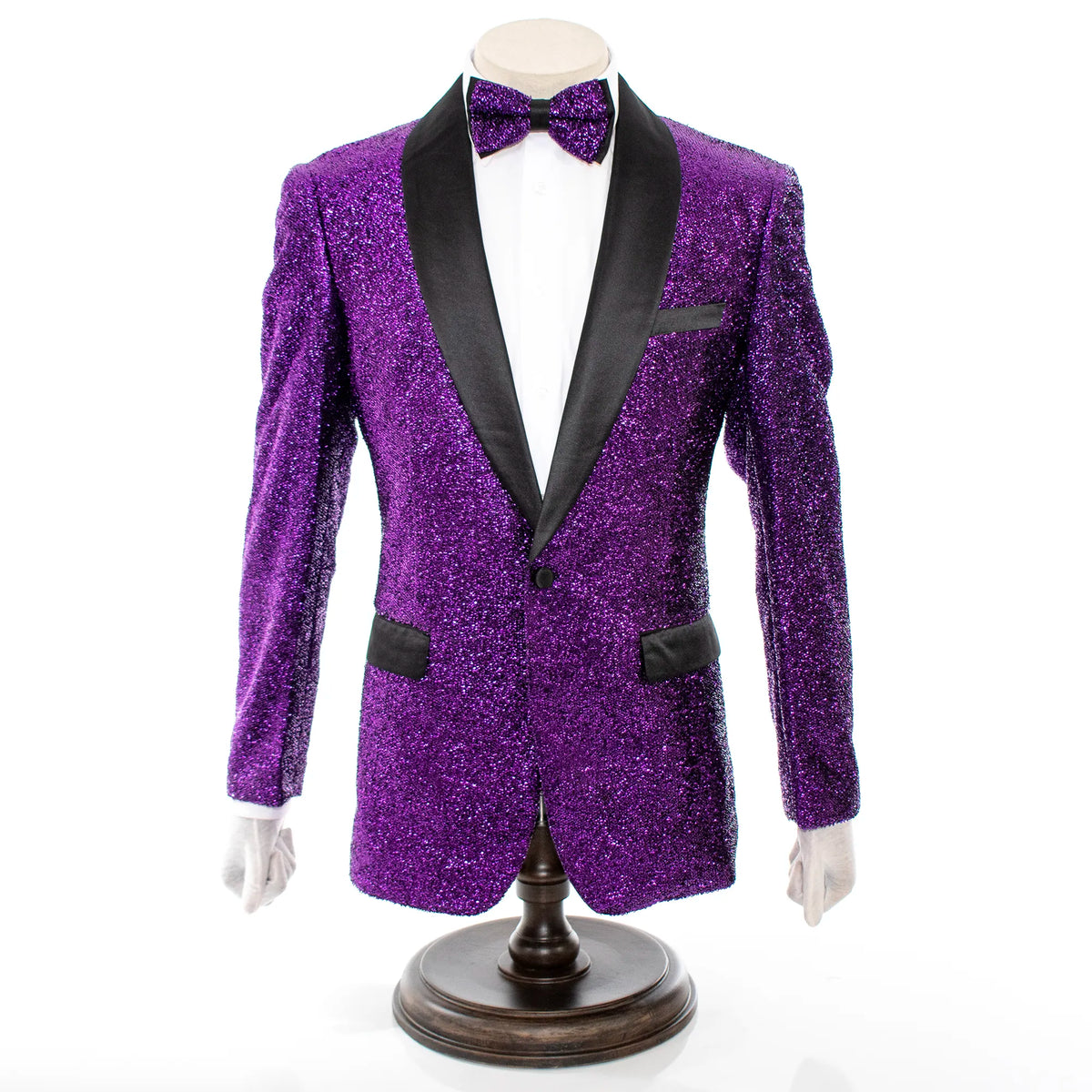 Dark Purple Sparkle 2-Piece Slim-Fit Tuxedo — dolce vita MEN