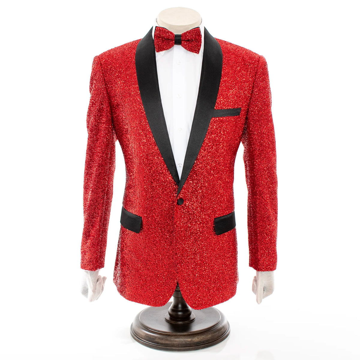 Red Sparkle 2-Piece Slim-Fit Tuxedo — dolce vita MEN