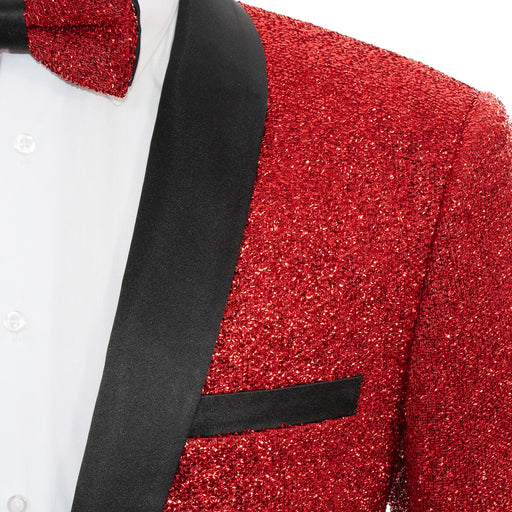 Men's Sparkling Red 2-Piece Slim-Fit Tuxedo