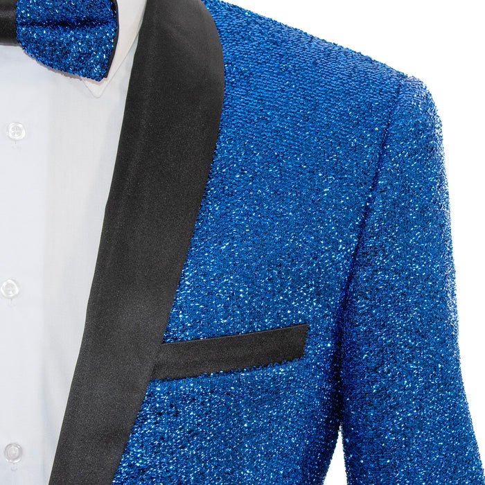 Men's Sparkling Royal Blue 2-Piece Slim-Fit Tuxedo