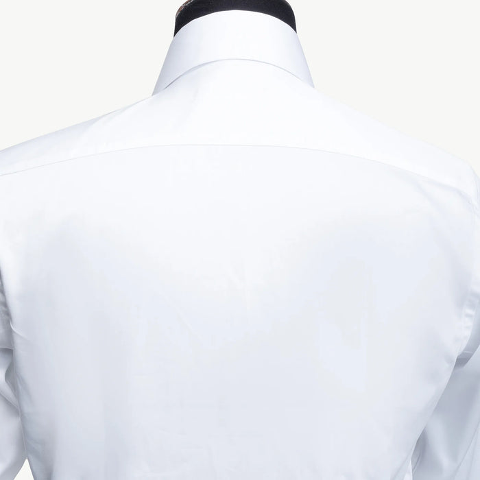 White Satin Slim-Fit Fashion Shirt