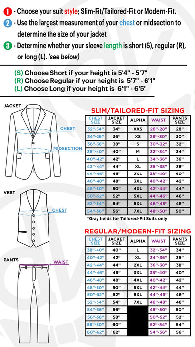 Coral Stretch 3-Piece Slim-Fit Suit
