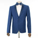 Blue 2-Piece Slim-Fit Suit With Interchangeable Shawl Lapels