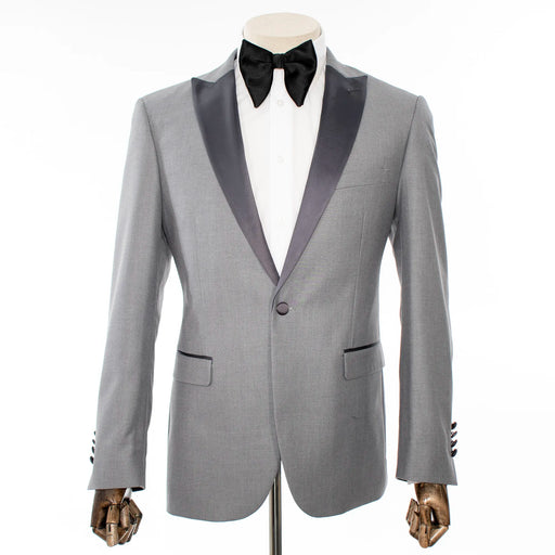 Light Gray 2-Piece Slim-Fit Luxury Tuxedo With Peak Lapels
