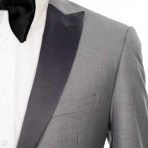 Light Gray 2-Piece Slim-Fit Luxury Tuxedo With Peak Lapels