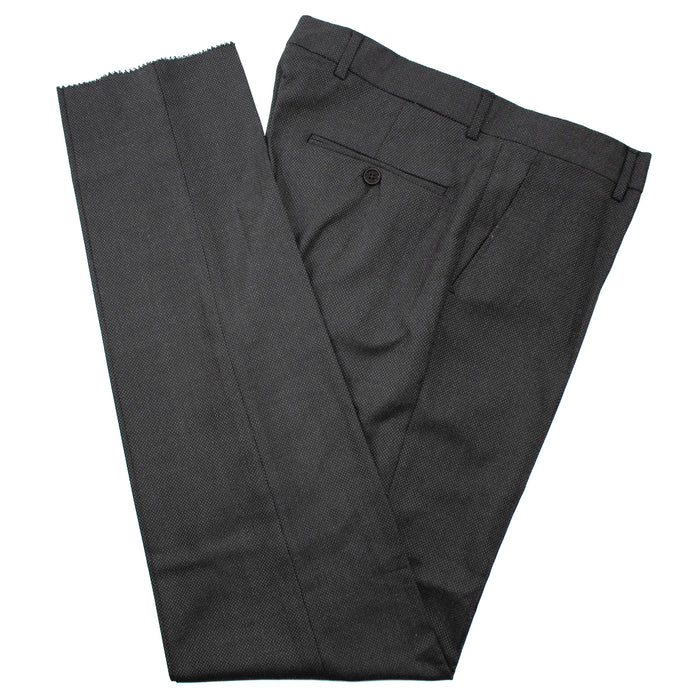 Black Plaid 3-Piece Slim-Fit Tweed Suit
