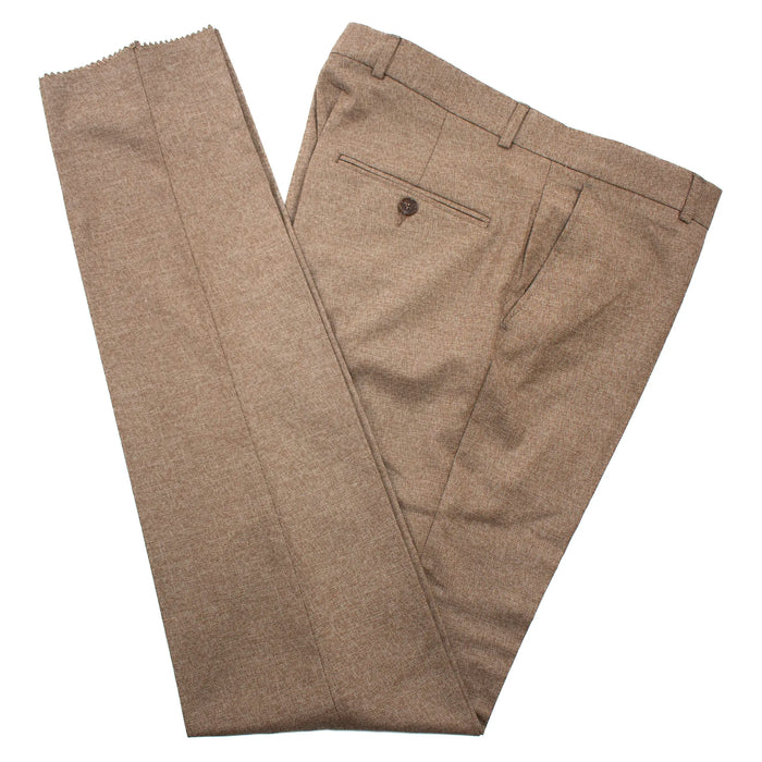 Brown Plaid 3-Piece Slim-Fit Suit