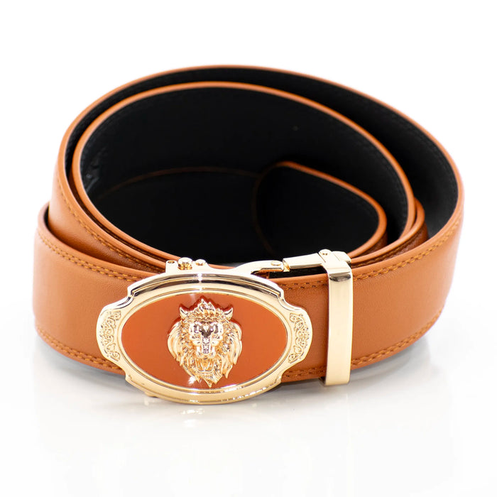 Oval Designer Lion Belt Buckle
