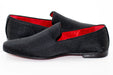 Men's Black And Red Grecian Rhinestone Dress Loafer