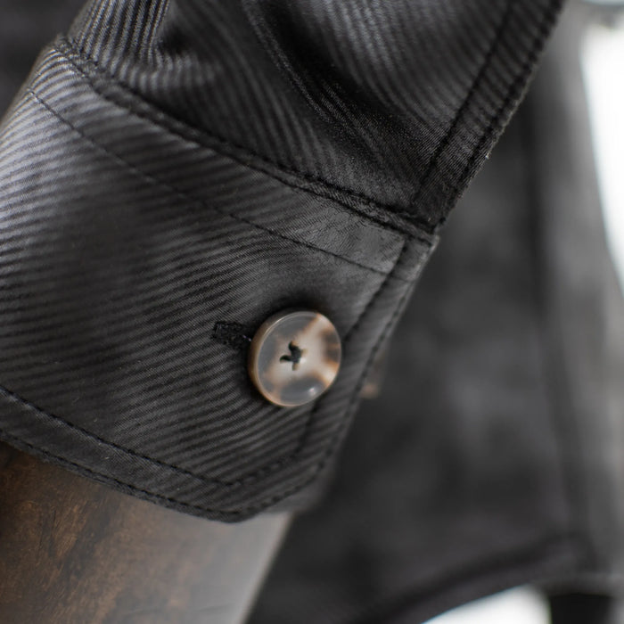 Black Vegan Leather Dress Shirt