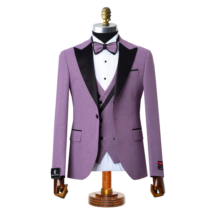 Dante | Lavender Glitter 3-Piece Tailored-Fit Tuxedo