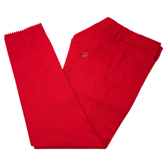 Kids' Red Twill 3-Piece Suit 