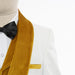 Kids' White And Gold Velvet 3-Piece Tuxedo