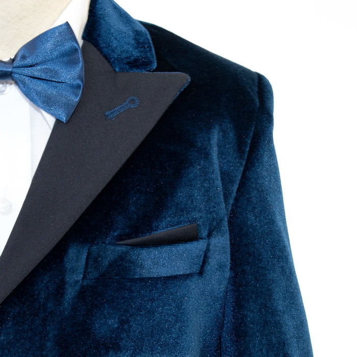 Sapphire Velvet Double-Breasted 3-Piece Kids' Tuxedo