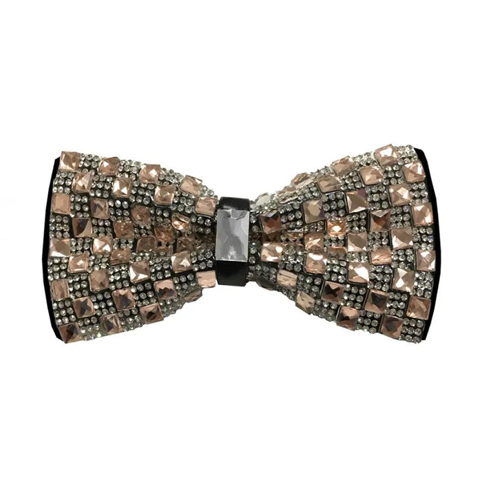 Jeweled Plaid Bow Tie