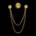 Gold Collar Chain with Button Cover