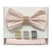 Blush Bow Tie with Matching Hanky