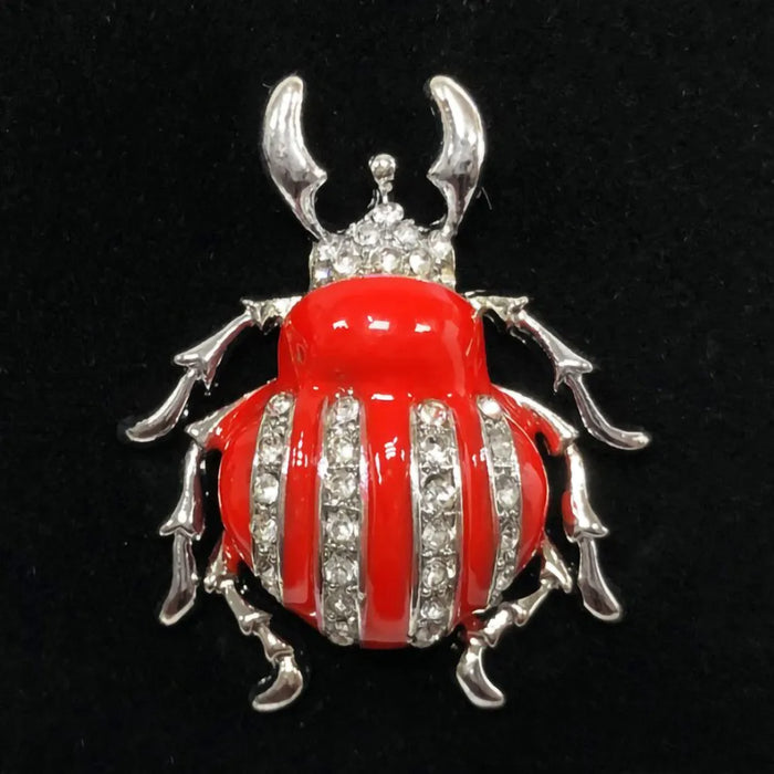 Red Jeweled Beetle Lapel Pin